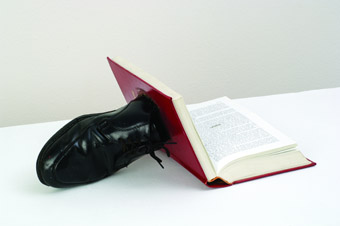Ai Weiwei, Untitled, 1986, book with shoe, 