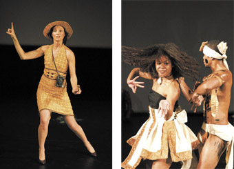 left - Leah Shelton, Polytoxic, right - Vou Dance Company