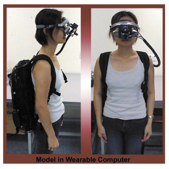 Model in wearable computer, Human Pacman (2005) Mixed Reality Lab, Singapore