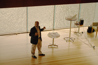 Douglas Kahn in the Red Box, State Library of Queensland,
