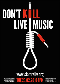 Save Live Music in Melbourne (SLAM) poster