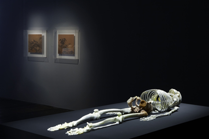 He Xiangyu, Skeleton (2010), jade, installation view at 4A Centre for Contemporary Asian Art, courtesy of Pearl Lam Gallery, Shanghai 