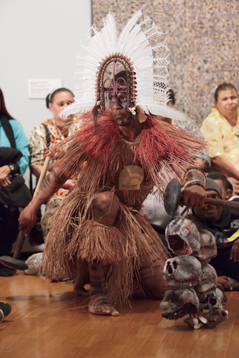 Alick Tipoti, performance, UnDisclosed exhibition, National Gallery of Australia, 2012