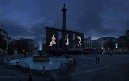Slow Dancing, David Michalek, Trafalgar Square, London, 2010, courtesy the artist