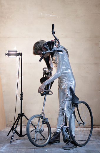 Brenton Alexander Smith, The Bicycle Man, 2013, SCA Bachelor of Visual Arts (Honours); one of a series of photographs and stand-alone sculptures (see page 22)
